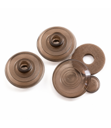 Butoni din policarbonat fumurii, 6mm x 30mm (20 bucati)